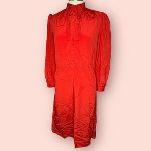 MIHANG TAILORED BY SAM NOAH RED LONG SLEEVE DRESS